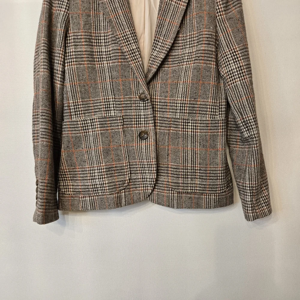 BB Dakota Women's Size S Brown tweed look button front Men's look blazer - Picture 5 of 10